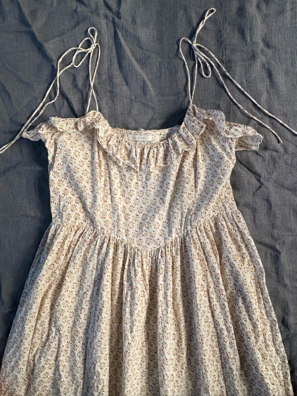Doen Wendelin Cream Dress Spring Elderberry floral print